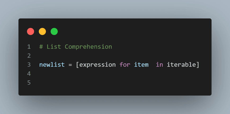 Python - List Comprehension